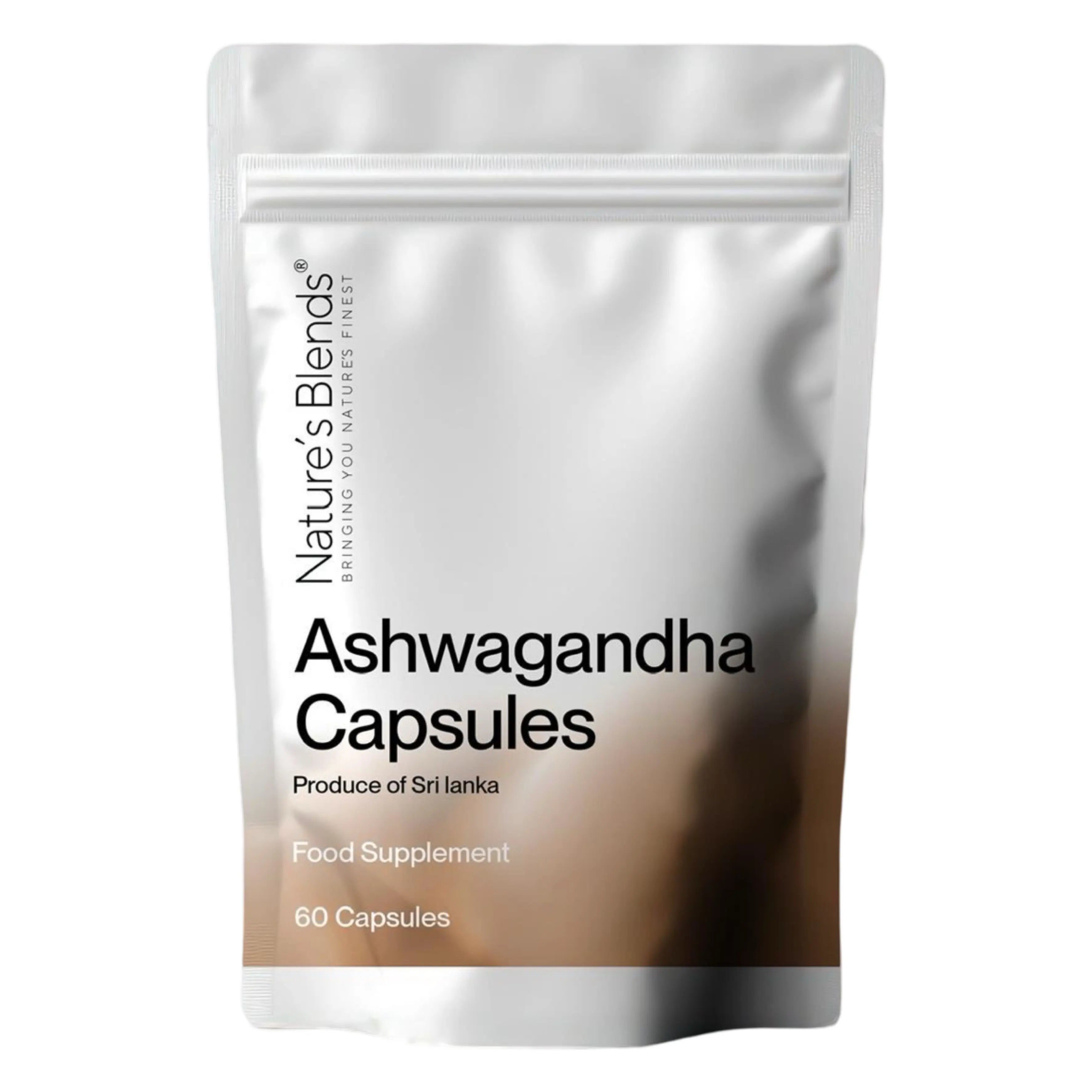 Veganska Ashwagandha Kapslar 500mg från Sri Lanka – Nature’s Blends produkt hos Nature’s Victory