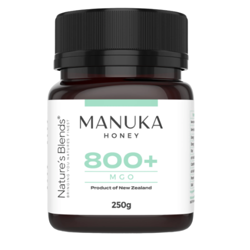 Ren och naturlig Manukahonung 800+ MGO 250g från Nature’s Blends – säljs hos Nature’s Victory