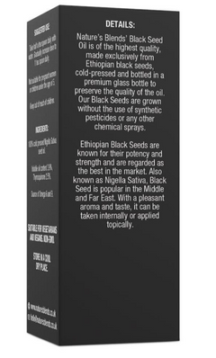 Kallpressad Etiopisk Nigella Sativa 100ml – Nature’s Blends svartkumminolja hos Nature’s Victory