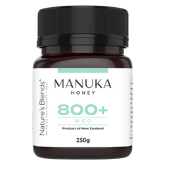 Ren och naturlig Manukahonung 800+ MGO 250g från Nature’s Blends – säljs hos Nature’s Victory

